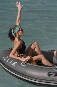 Stephanie Seymour on the beach in St. Barts 12/28/12 