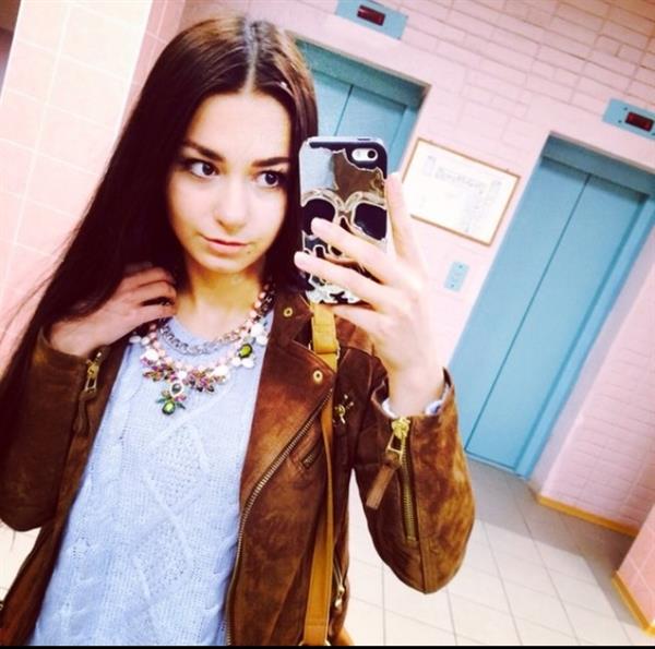 Helga Lovekaty taking a selfie