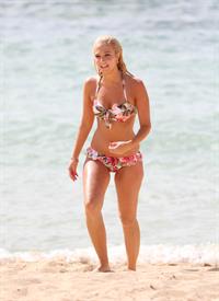 Tulisa Contostavlos in a bikini on the beach in Honolulu July 31, 2012