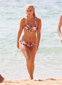 Tulisa Contostavlos in a bikini on the beach in Honolulu July 31, 2012
