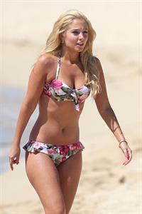 Tulisa Contostavlos in a bikini on the beach in Honolulu July 31, 2012