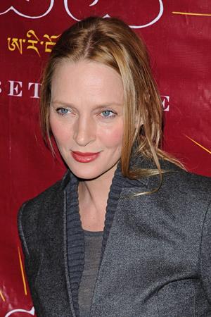 Uma Thurman Arriving at Christie's Auction House in New York December 18, 2012 
