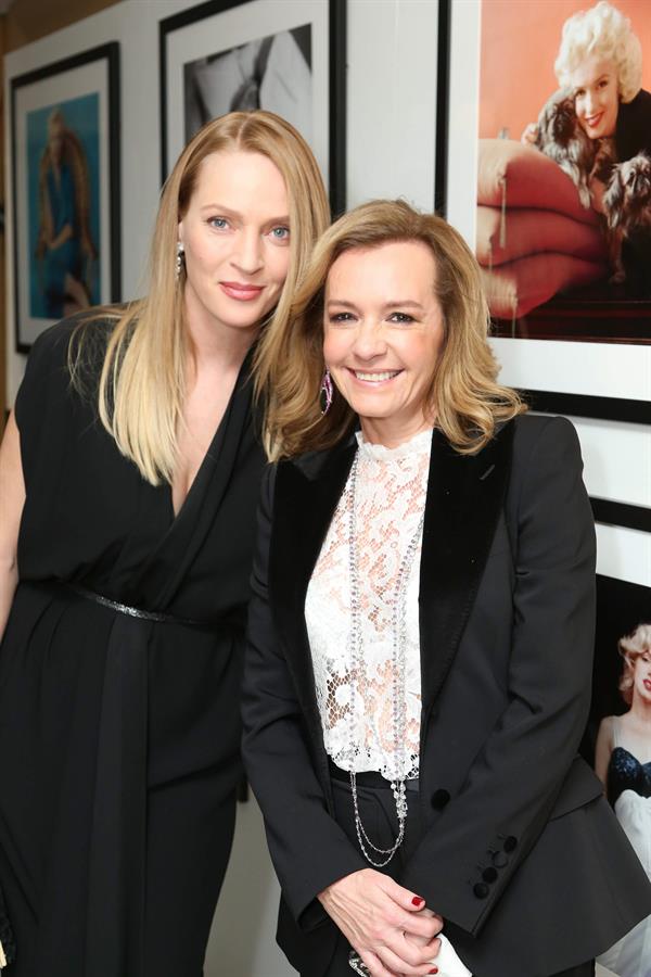 Uma Thurman hosts cocktail and Dinner to celebreate an exclusive viewing of Marilyn Forever held at Chopard Boutique