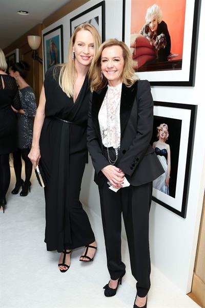 Uma Thurman hosts cocktail and Dinner to celebreate an exclusive viewing of Marilyn Forever held at Chopard Boutique