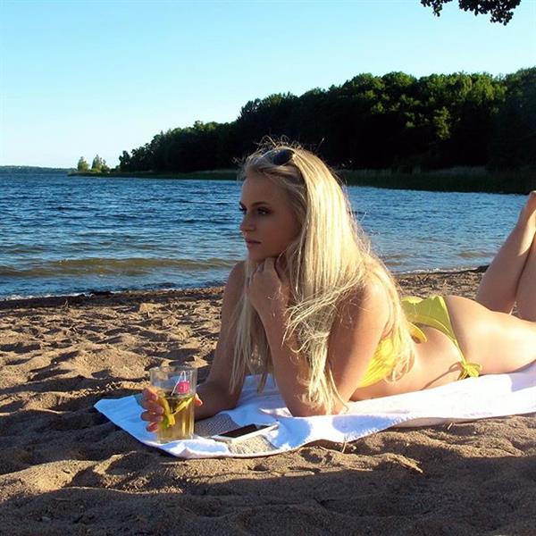 Anna Nyström in a bikini