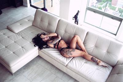 Mercedes Edison in lingerie