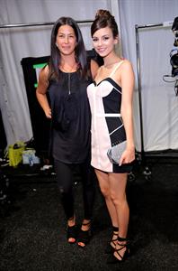 Victoria Justice at the Rebecca Minkoff fashion show during Mercedes-Benz Fashion Week Spring 2015 on September 5, 2014