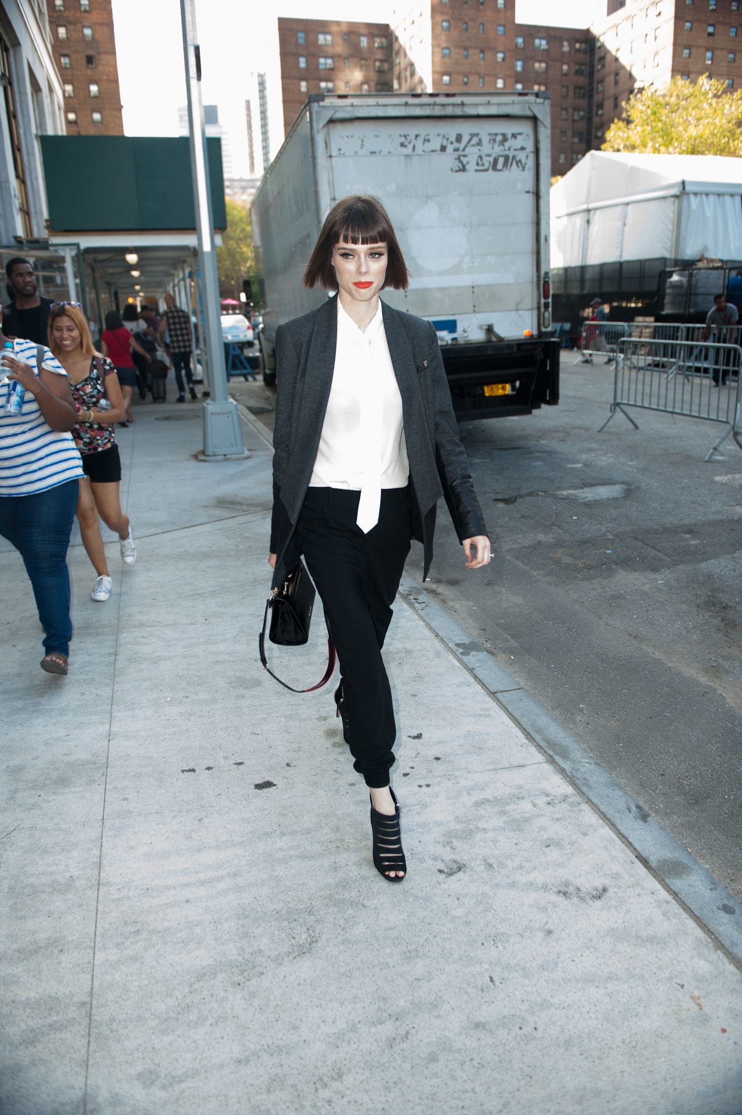 Coco Rocha @ NYC fashion week September 4, 2014