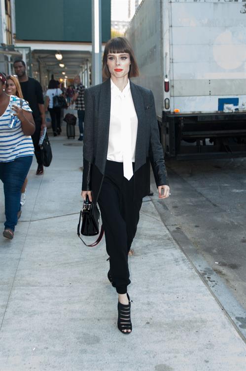 Coco Rocha @ NYC fashion week September 4, 2014