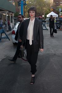 Coco Rocha @ NYC fashion week September 4, 2014