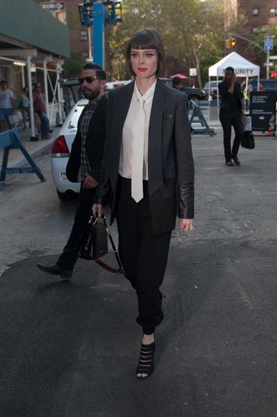 Coco Rocha @ NYC fashion week September 4, 2014