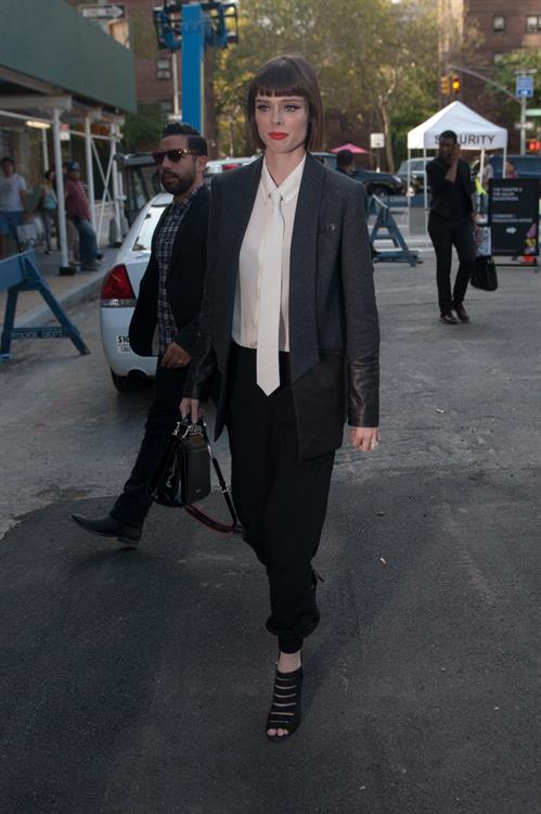 Coco Rocha @ NYC fashion week September 4, 2014