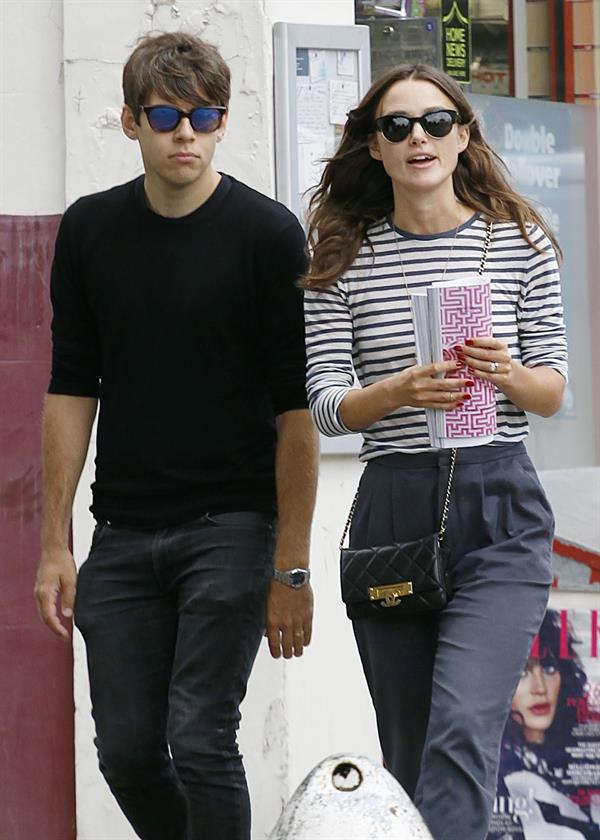 Keira Knightly & husband James Righton out shopping in North London September 3, 2014