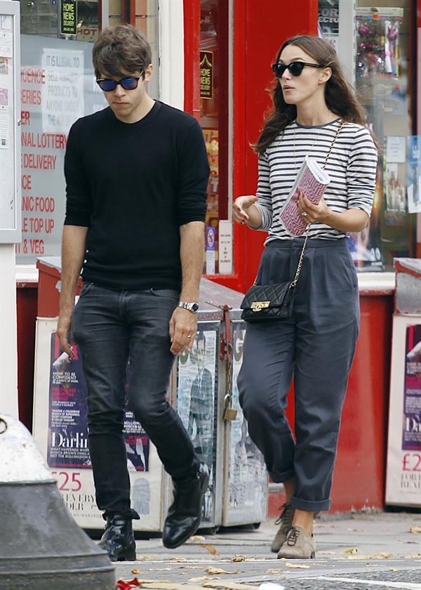 Keira Knightly & husband James Righton out shopping in North London September 3, 2014