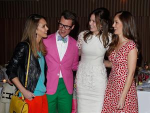Minka Kelly, Jessica Alba and Mandy Moore at a dinner to celebrate Brad Goreski's book launch March 14, 2012 