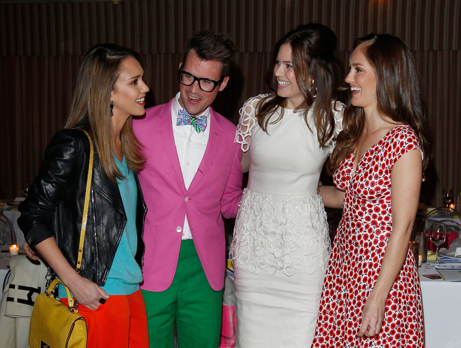 Minka Kelly, Jessica Alba and Mandy Moore at a dinner to celebrate Brad Goreski's book launch March 14, 2012 