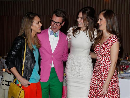 Minka Kelly, Jessica Alba and Mandy Moore at a dinner to celebrate Brad Goreski's book launch March 14, 2012 
