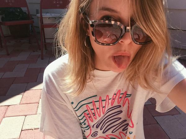 Bridgit Mendler taking a selfie