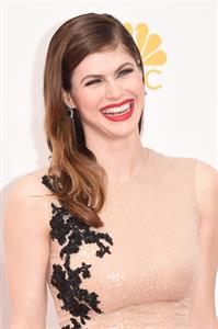Alexandra Daddario at the 66th annual Primetime Emmy Awards, August 25, 2014