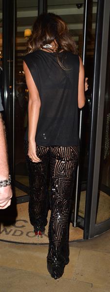 Nicole Scherzinger leaving Nobu Restaurant in Mayfair, London August 23, 2014