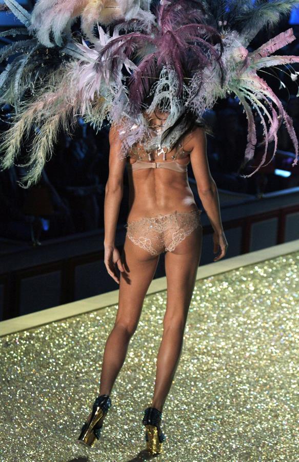 Adriana Lima on the runway at Victoria's Secret Fashion Show 2010