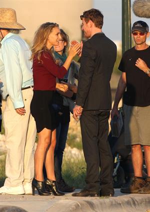 Natalie Portman On The Set Of Terrence Malick Film In Austin (10/10/12) 