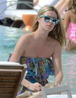 Nicky Hilton Hotel pool in Miami - December 31, 2012