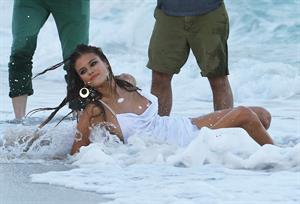 Nina Agdal (94) Photoshoot for Bebe in Miami - November 12, 2013 