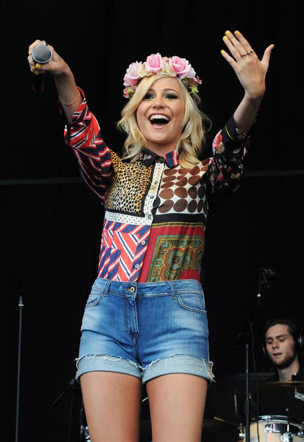 Pixie Lott performs at the Cornbury Music Festival at Great Tew Estate on June 29, 2012 in Oxford, England