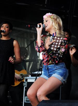 Pixie Lott performs at the Cornbury Music Festival at Great Tew Estate on June 29, 2012 in Oxford, England
