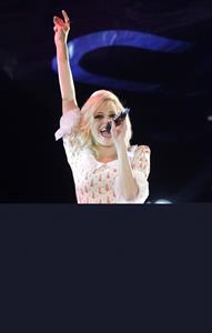 Pixie Lott performs on stage in Londonderry, Northern Ireland, Thursday, June 21, 2012.