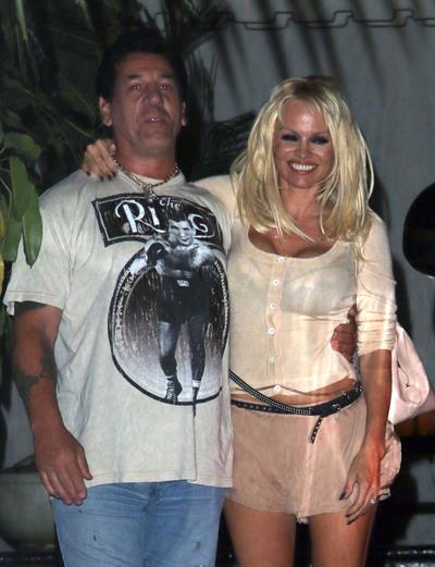 Pamela Anderson leaving Chateau Marmont in Los Angeles, August 20, 2014