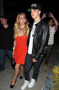Paris Hilton enjoys a night out with her boyfriend in Beverly Hills on June 6, 2013