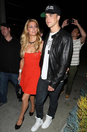 Paris Hilton enjoys a night out with her boyfriend in Beverly Hills on June 6, 2013