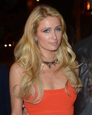 Paris Hilton enjoys a night out with her boyfriend in Beverly Hills on June 6, 2013