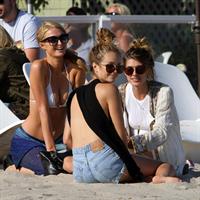 Paris Hilton a party on the beach in Malibu July 27, 2013