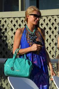 Paris Hilton a party on the beach in Malibu July 27, 2013