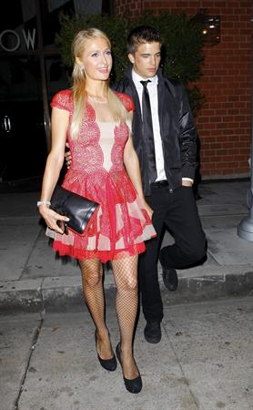 Paris Hilton Christmas dinner at Mr Chow December 15, 2012 