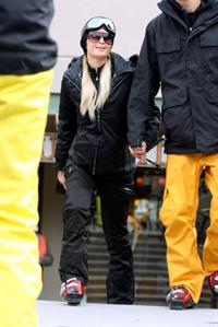 Paris Hilton enjoying a day in the mountains of Aspen December 18, 2012 