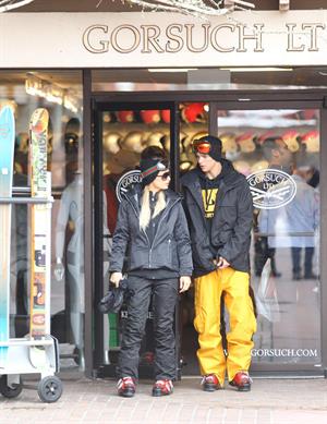 Paris Hilton enjoying a day in the mountains of Aspen December 18, 2012 