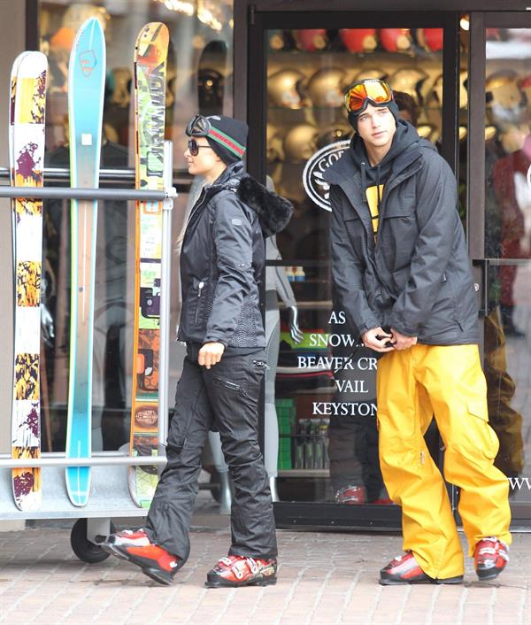 Paris Hilton enjoying a day in the mountains of Aspen December 18, 2012 