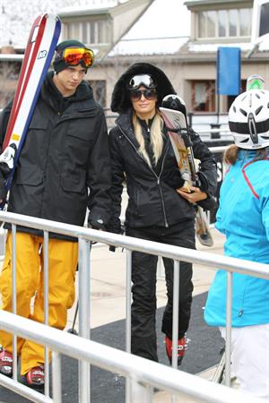 Paris Hilton enjoying a day in the mountains of Aspen December 18, 2012 