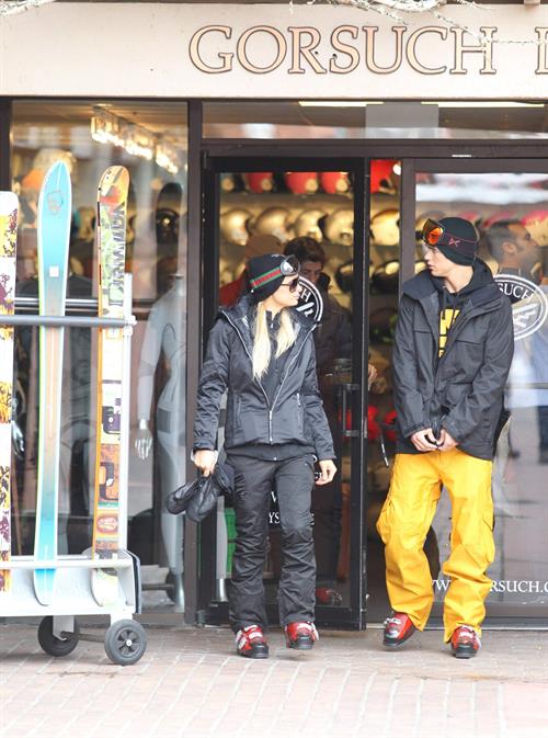 Paris Hilton enjoying a day in the mountains of Aspen December 18, 2012 