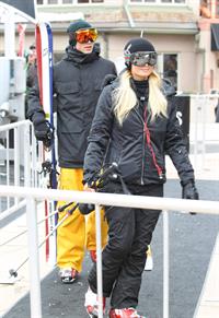 Paris Hilton enjoying a day in the mountains of Aspen December 18, 2012 