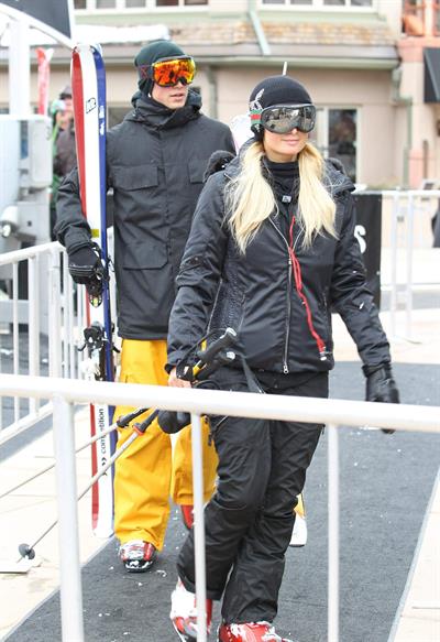 Paris Hilton enjoying a day in the mountains of Aspen December 18, 2012 