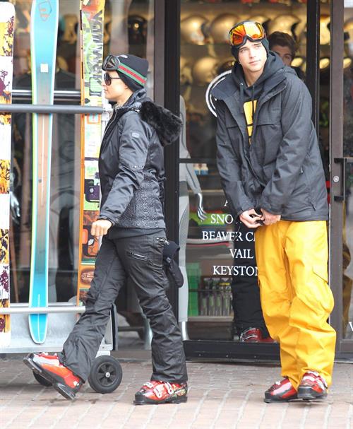 Paris Hilton enjoying a day in the mountains of Aspen December 18, 2012 