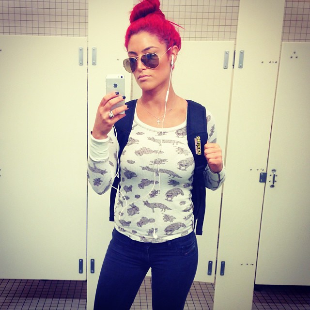 Natalie Eva Marie taking a selfie