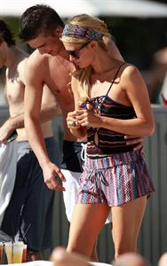 Paris Hilton poolside at their Miami hotel December 7-2012 