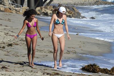 Bella Thorne in a bikini in Malibu on August 18, 2014