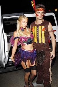 Paris Hilton at the Playboy Mansion Halloween Party in Los Angeles 10/27/12